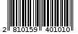Γραμμωτός κωδικός 2810159401010