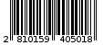 Γραμμωτός κωδικός 2810159405018