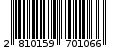 Γραμμωτός κωδικός 2810159701066
