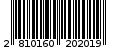 Γραμμωτός κωδικός 2810160202019