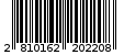 Γραμμωτός κωδικός 2810162202208