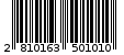 Γραμμωτός κωδικός 2810163501010