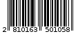 Γραμμωτός κωδικός 2810163501058