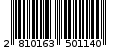 Γραμμωτός κωδικός 2810163501140