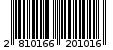 Γραμμωτός κωδικός 2810166201016
