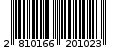 Γραμμωτός κωδικός 2810166201023