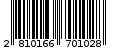 Γραμμωτός κωδικός 2810166701028