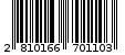 Γραμμωτός κωδικός 2810166701103