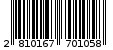 Γραμμωτός κωδικός 2810167701058