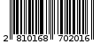 Γραμμωτός κωδικός 2810168702016
