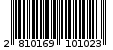 Γραμμωτός κωδικός 2810169101023