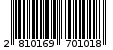 Γραμμωτός κωδικός 2810169701018
