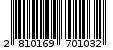 Γραμμωτός κωδικός 2810169701032