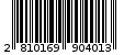 Γραμμωτός κωδικός 2810169904013