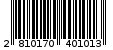 Γραμμωτός κωδικός 2810170401013