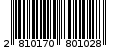 Γραμμωτός κωδικός 2810170801028