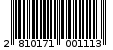 Γραμμωτός κωδικός 2810171001113