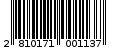 Γραμμωτός κωδικός 2810171001137
