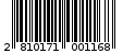 Γραμμωτός κωδικός 2810171001168