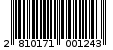 Γραμμωτός κωδικός 2810171001243