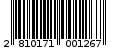 Γραμμωτός κωδικός 2810171001267