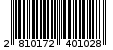 Γραμμωτός κωδικός 2810172401028