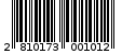 Γραμμωτός κωδικός 2810173001012