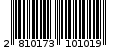 Γραμμωτός κωδικός 2810173101019
