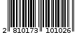 Γραμμωτός κωδικός 2810173101026