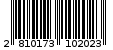 Γραμμωτός κωδικός 2810173102023