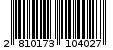 Γραμμωτός κωδικός 2810173104027