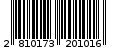 Γραμμωτός κωδικός 2810173201016