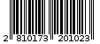 Γραμμωτός κωδικός 2810173201023