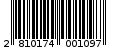 Γραμμωτός κωδικός 2810174001097