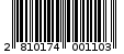Γραμμωτός κωδικός 2810174001103