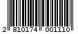 Γραμμωτός κωδικός 2810174001110