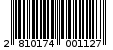 Γραμμωτός κωδικός 2810174001127