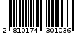 Γραμμωτός κωδικός 2810174301036