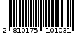 Γραμμωτός κωδικός 2810175101031