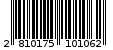 Γραμμωτός κωδικός 2810175101062