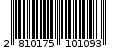 Γραμμωτός κωδικός 2810175101093