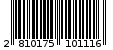 Γραμμωτός κωδικός 2810175101116