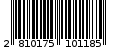 Γραμμωτός κωδικός 2810175101185