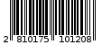 Γραμμωτός κωδικός 2810175101208