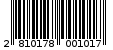 Γραμμωτός κωδικός 2810178001017