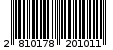 Γραμμωτός κωδικός 2810178201011