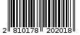 Γραμμωτός κωδικός 2810178202018