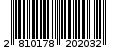 Γραμμωτός κωδικός 2810178202032
