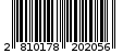 Γραμμωτός κωδικός 2810178202056