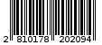 Γραμμωτός κωδικός 2810178202094